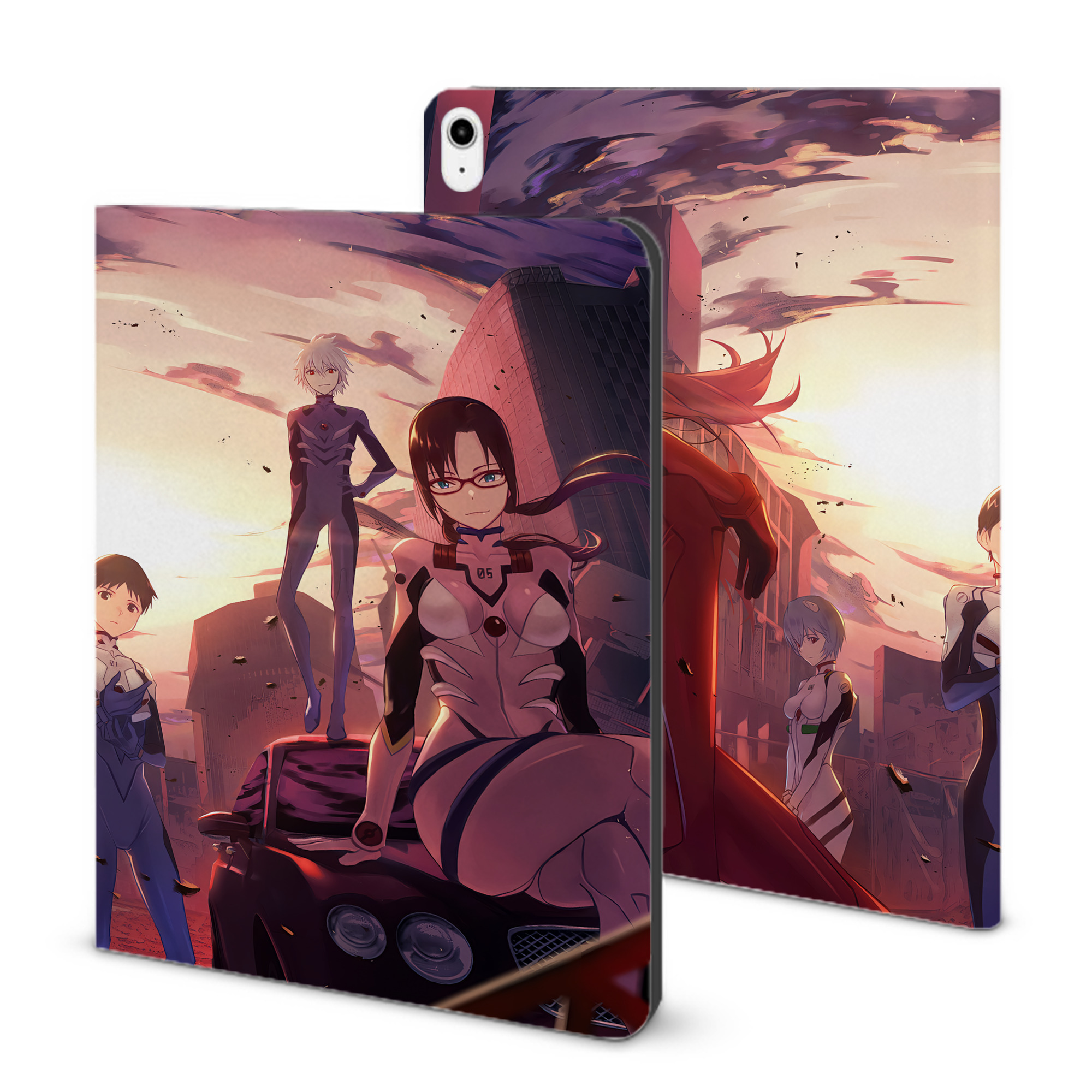 （画像用） EVA 新世紀エヴァンゲリオン IPadケース ペンホルダー付き ブックスタイルデザイン